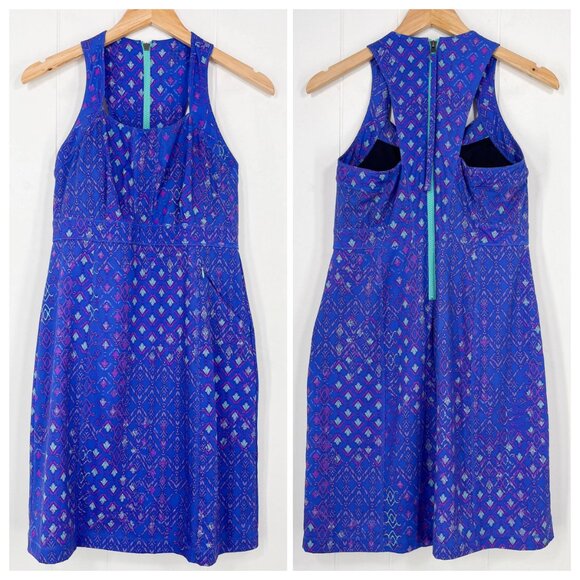 Title Nine Nimblene Racerback Active Dress Pickleball Built in Bra Size 6 Blue - Picture 1 of 15